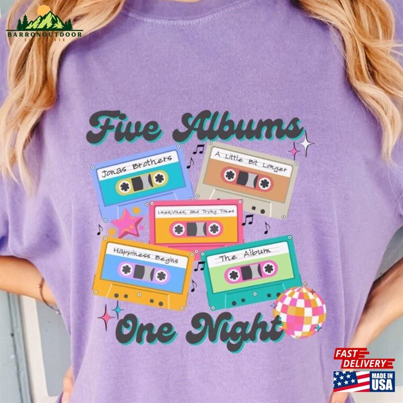 Jonas Brothers Oversized Comfort Colors Shirt Five Albums One Night Tee Trendy Graphic Unisex Hoodie Jonas Brothers Oversized Comfort Colors Shirt Five Albums One Night Tee Trendy Graphic Unisex Hoodie