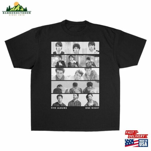 Jonas Brothers Retro Tee Five Albums 1 Night Tour 2023 Shirt T-Shirt Classic