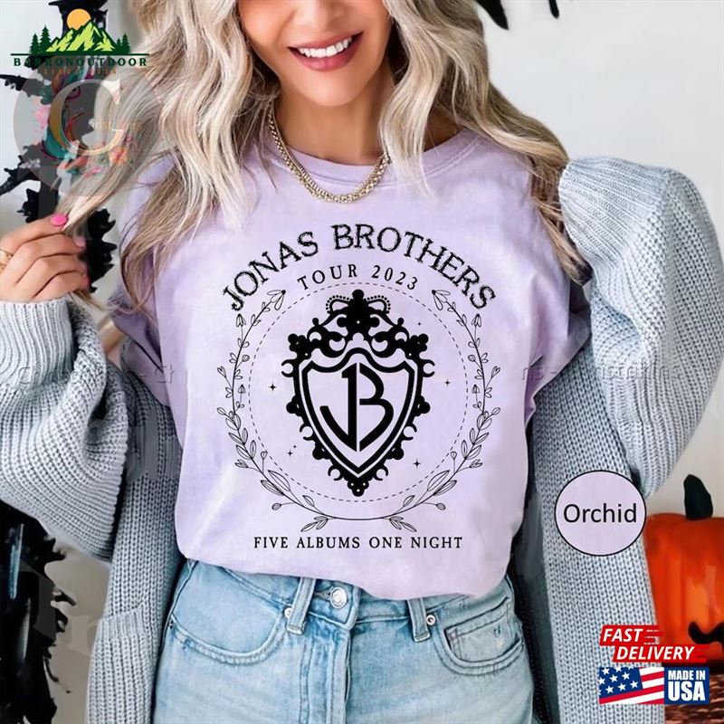 Jonas Brothers Shirt Bella Canvas Five Albums One Night Tour The Classic Hoodie Jonas Brothers Shirt Bella Canvas Five Albums One Night Tour The Classic Hoodie