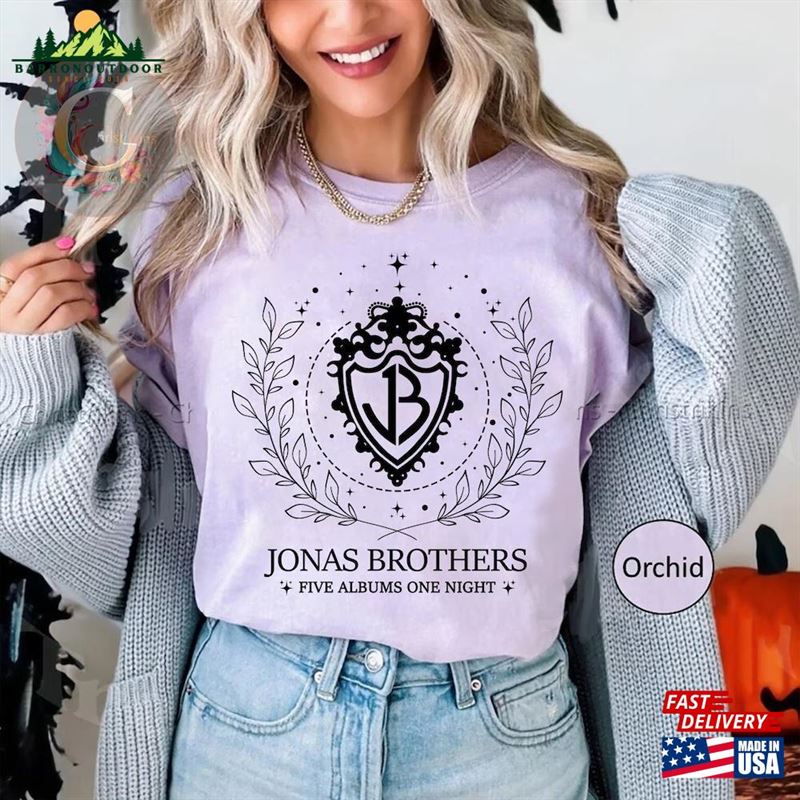 Jonas Brothers Shirt Bella Canvas Five Albums One Night Tour The Classic Sweatshirt Jonas Brothers Shirt Bella Canvas Five Albums One Night Tour The Classic Sweatshirt
