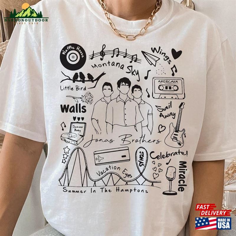 Jonas Brothers Shirt Five Albums One Night Tour 2023 Classic Unisex Jonas Brothers Shirt Five Albums One Night Tour 2023 Classic Unisex