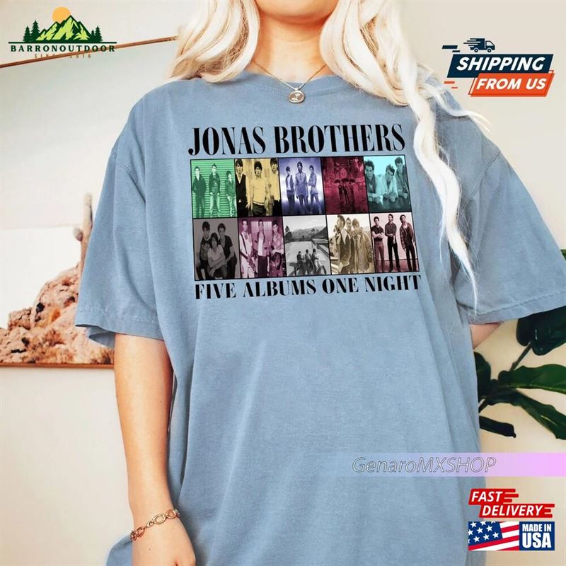 Jonas Brothers T-Shirt Five Albums One Night Tour Shirt 2023 Classic Jonas Brothers T-Shirt Five Albums One Night Tour Shirt 2023 Classic