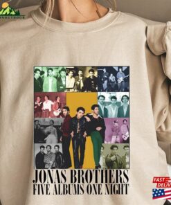 Jonas Brothers T-Shirt Five Albums One Night Tour Shirt Merch Concert Sweatshirt Classic