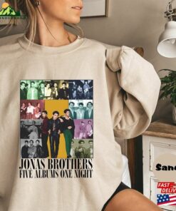 Jonas Brothers T-Shirt Five Albums One Night Tour Shirt Merch Concert Sweatshirt Unisex