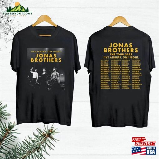 Jonas Brothers The Tour 2023 Five Albums One Night T-Shirt Shirt Concert Hoodie Classic