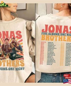 Jonas Brothers Tour 2023 2Sides Shirt Retro Five Albums One Night Sweatshirt Hoodie