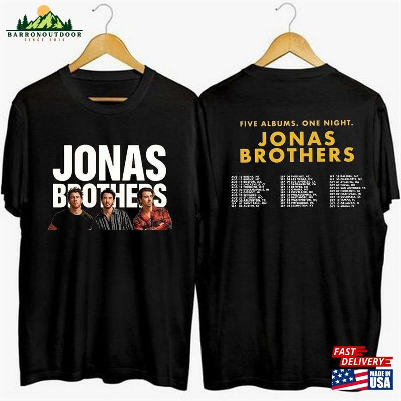Jonas Brothers Tour 2023 Two Sides Shirt Five Albums One Night The Unisex Classic Jonas Brothers Tour 2023 Two Sides Shirt Five Albums One Night The Unisex Classic
