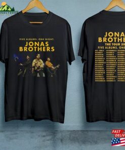 Jonas Brothers Tour Shirt Five Albums One Night Fangift Unisex Classic