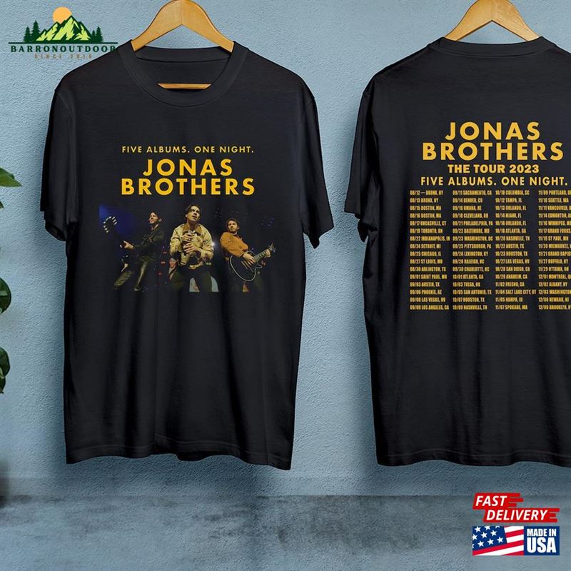 Jonas Brothers Tour Shirt Five Albums One Night Fangift Unisex Classic Jonas Brothers Tour Shirt Five Albums One Night Fangift Unisex Classic