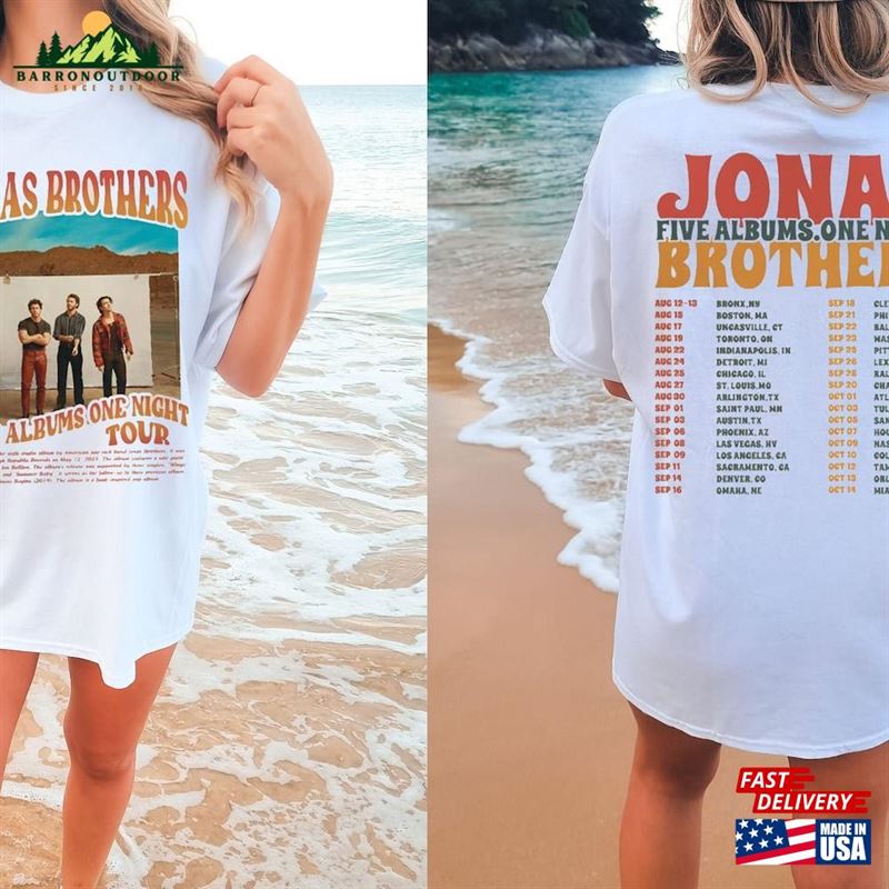Jonas Brothers Tour Shirt Five Albums One Night Sweatshirt Joe T-Shirt Unisex Jonas Brothers Tour Shirt Five Albums One Night Sweatshirt Joe T-Shirt Unisex
