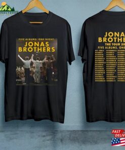 Jonas Brothers Tour Shirt Music 2023 Merch Five Albums One Night T-Shirt Hoodie