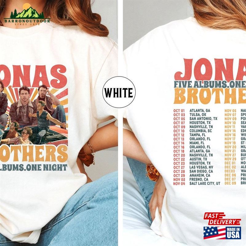 Jonas Brothers Tour T-Shirt Merch Shirt Five Albums One Night Hoodie Jonas Brothers Tour T-Shirt Merch Shirt Five Albums One Night Hoodie