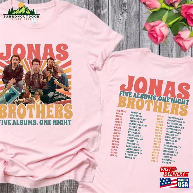 Jonas Brothers Tour T-Shirt Merch Shirt Five Albums One Night Hoodie Fan Sweatshirt Jonas Brothers Tour T-Shirt Merch Shirt Five Albums One Night Hoodie Fan Sweatshirt
