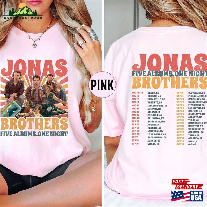 Jonas Brothers Tour T-Shirt Merch Shirt Five Albums One Night Hoodie Fan Sweatshirt Classic Jonas Brothers Tour T-Shirt Merch Shirt Five Albums One Night Hoodie Fan Sweatshirt Classic