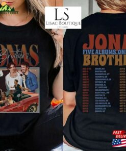 Jonas Brothers Vintage 2Sides T-Shirt Five Albums One Night Tour Merch 2023 Hoodie Classic