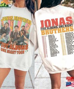 Jonas Brothers Vintage 90S Shirt Five Albums One Night Tour Retro 90 Unisex Classic
