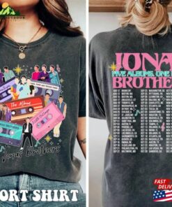 Jonas Brothers Vintage Double Side Comfort Color Shirt Five Albums One Night Tour Hoodie Classic