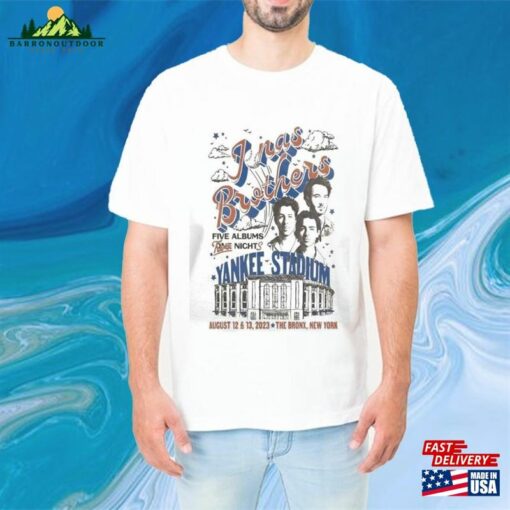 Jonas Brothers Vintage Stadium T-Shirt Five Albums One Night Tour Shirt Sweatshirt Hoodie