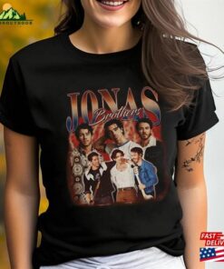 Jonas Brothers Vintage T-Shirt Five Albums One Night Tour Shirt 2023 90’S Tee Sweatshirt Classic