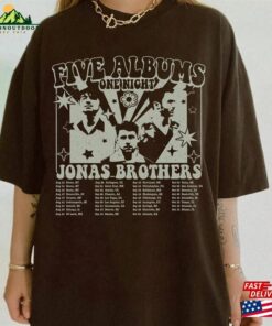 Jonas Brothers Vintage T-Shirt Five Albums One Night Tour Shirt 2023 Hoodie Classic