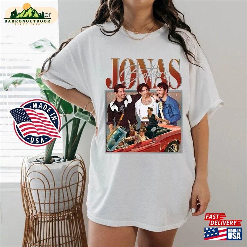 Jonas Brothers Vintage T-Shirt Five Albums One Night Tour Shirt Unisex Jonas Brothers Vintage T-Shirt Five Albums One Night Tour Shirt Unisex