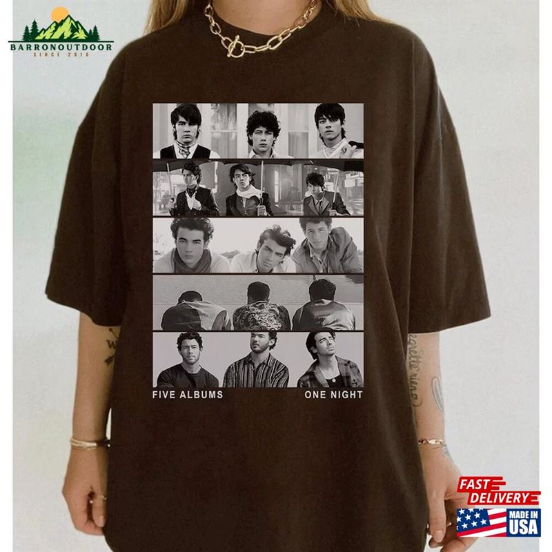 Jonas Brothers Vintage T-Shirt Five Albums One Night Tour Shirt Unisex Sweatshirt Jonas Brothers Vintage T-Shirt Five Albums One Night Tour Shirt Unisex Sweatshirt