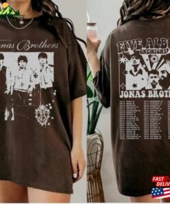 Jonas Brothers Vintage T-Shirt Five Albums One Night World Tour 2023 Shirt Unisex