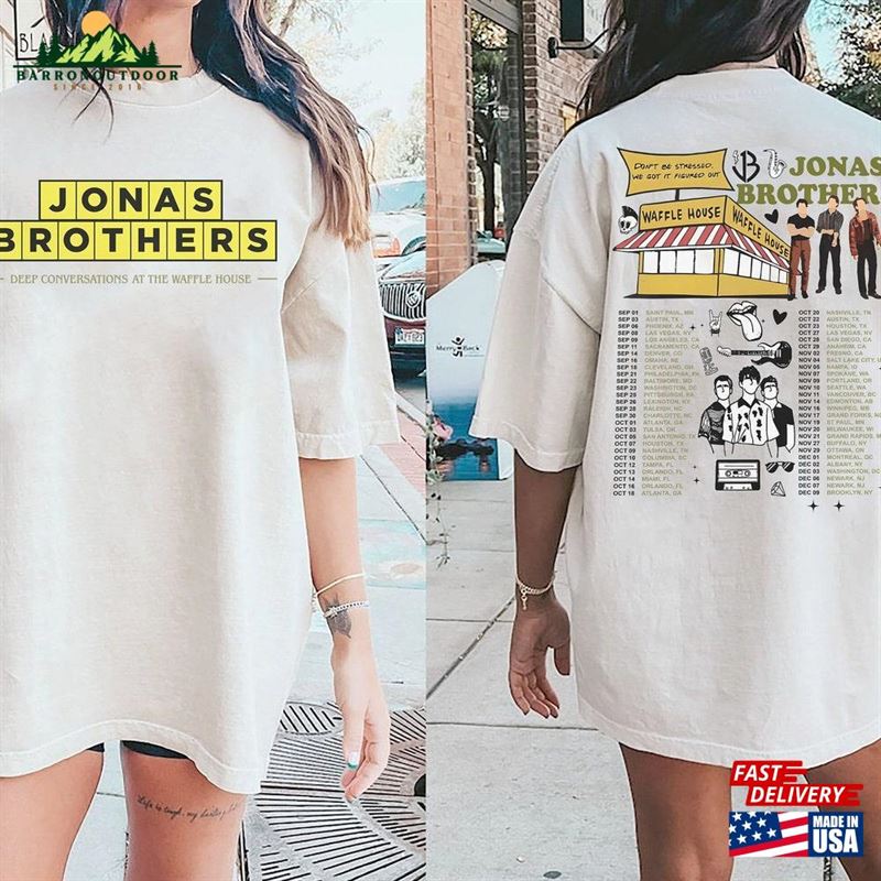 Jonas Brothers Waffle House Double Sided T-Shirt Tour Sweatshirt Concert 2023 Retro Unisex Gift Hoodie Jonas Brothers Waffle House Double Sided T-Shirt Tour Sweatshirt Concert 2023 Retro Unisex Gift Hoodie