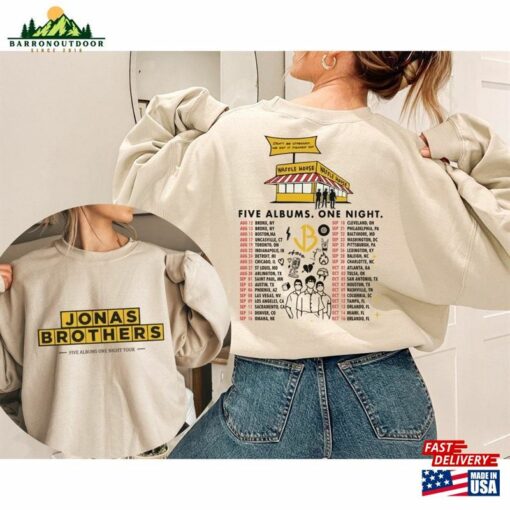 Jonas Brothers Waffle House Sweatshirt 5 Albums 1 Night Tour T-Shirt I Love Hot Dad Hoodie