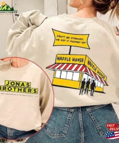 Jonas Brothers Waffle House T-Shirt 2023 Sweatshirt Five Albums One Night Tour Tee Unisex
