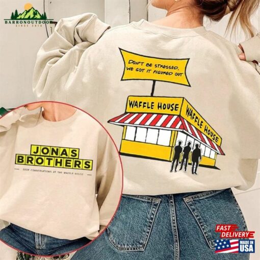 Jonas Brothers Waffle House T-Shirt 2023 Sweatshirt Five Albums One Night Tour Tee Unisex Classic