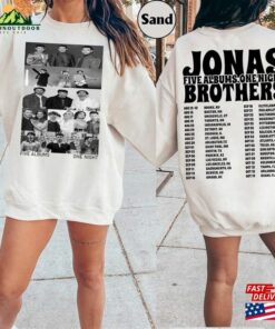 Jonas Five Albums One Night Shirt Brothers Music Group Unisex Classic