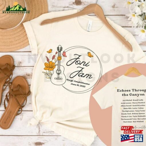 Joni Jam Mitchell Echoes Through The Canyon 2023 Concert Shirt Brandi Carlile Gorge Amphitheater Merch T Hoodie Unisex