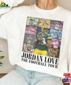 Jordan Love Green Bay Football Merch Shirt Vintage 90S Bootleg Sweatshirts Hoodie Unisex