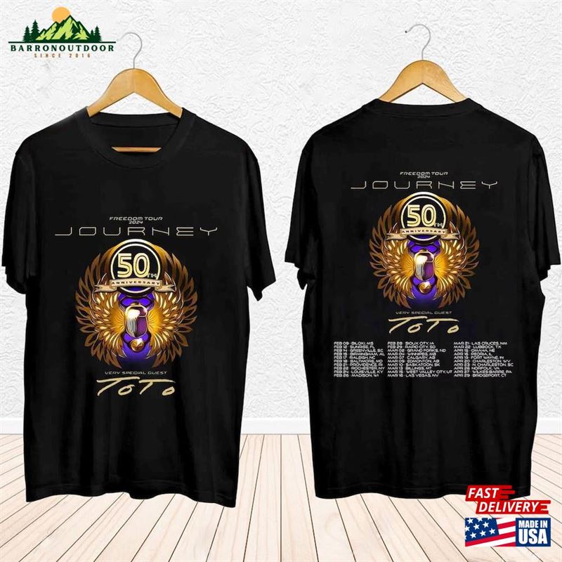 Journey 2024 Tour T-Shirt Freedom Toto Concert Band Gift Fans Music Shirt Sweatshirt Journey 2024 Tour T-Shirt Freedom Toto Concert Band Gift Fans Music Shirt Sweatshirt