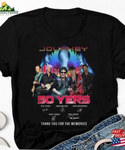Journey Band 50 Years Signature T-Shirt Freedom Tour 2024 Shirt Merch Sweatshirt Unisex