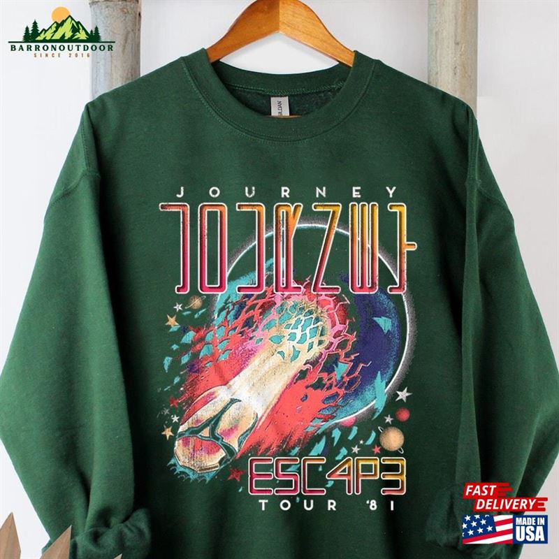 Journey Escape Tour 81 82 T-Shirt Sweatshirt Hoodie 2023 Concert Rock Merch Unisex Journey Escape Tour 81 82 T-Shirt Sweatshirt Hoodie 2023 Concert Rock Merch Unisex