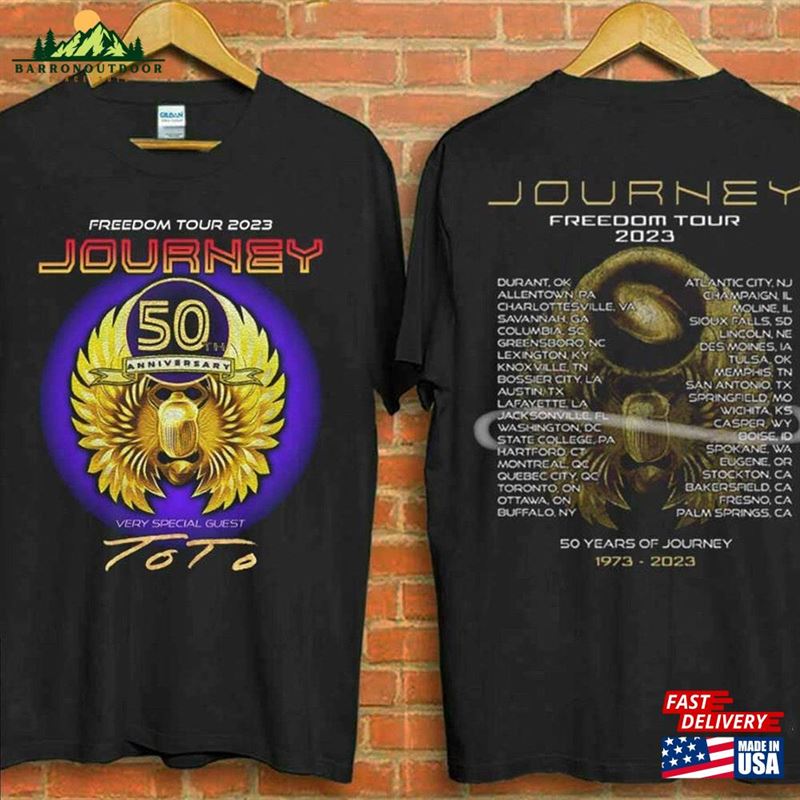 Journey Freedom Tour 2023 Shirt 50Th Anniversary Music T-Shirt Hoodie Classic Journey Freedom Tour 2023 Shirt 50Th Anniversary Music T-Shirt Hoodie Classic