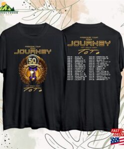 Journey Freedom Tour 2024 Shirt With Toto Concert Band Fan Unisex Classic