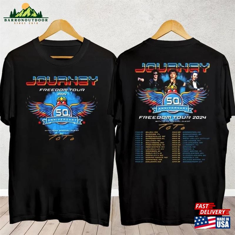 Journey Freedom Tour 2024 Shirt With Toto Concert Classic Hoodie Journey Freedom Tour 2024 Shirt With Toto Concert Classic Hoodie