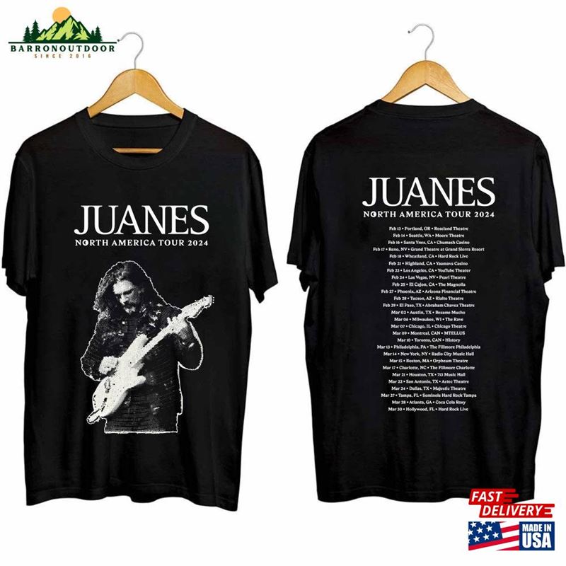 Juanes North American 2024 Tour Shirt Fan Concert T-Shirt Unisex Juanes North American 2024 Tour Shirt Fan Concert T-Shirt Unisex