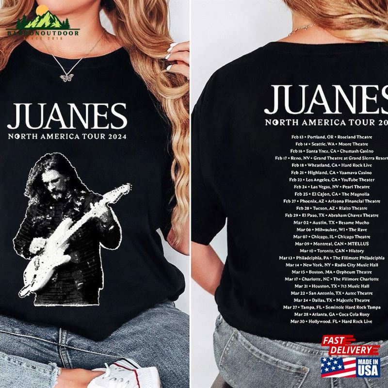 Juanes North American 2024 Tour T-Shirt Concert Fan Shirt Unisex Juanes North American 2024 Tour T-Shirt Concert Fan Shirt Unisex