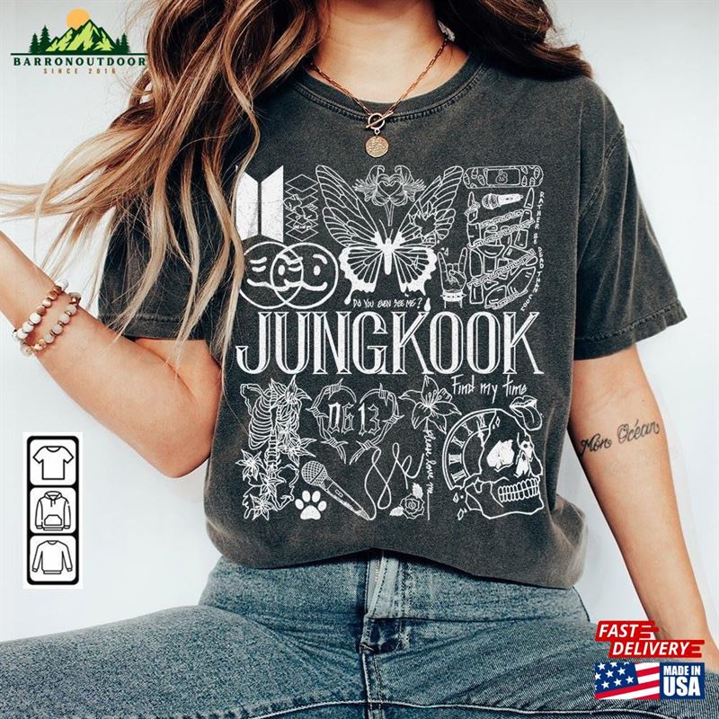 Jung Kook Bts Kpop Doodle Art Shirt Vintage Merch Tee Graphic Tattoo Album Lyric Sweatshirt Unisex T-Shirt Jung Kook Bts Kpop Doodle Art Shirt Vintage Merch Tee Graphic Tattoo Album Lyric Sweatshirt Unisex T-Shirt