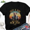 Just A Girl Who Loves Bon Jovi Band T-Shirt Shirt Fan Gifts Graphic Unisex Hoodie