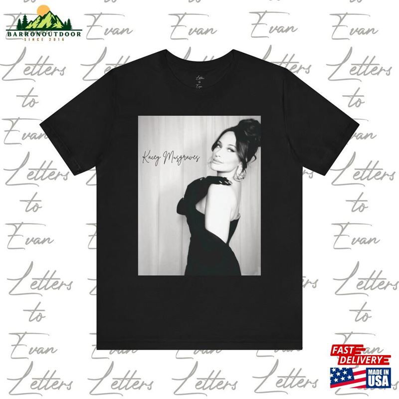 Kacey Musgraves Posing In Vintage Black Dress With Signature Tee Shirt Sweatshirt Classic Kacey Musgraves Posing In Vintage Black Dress With Signature Tee Shirt Sweatshirt Classic