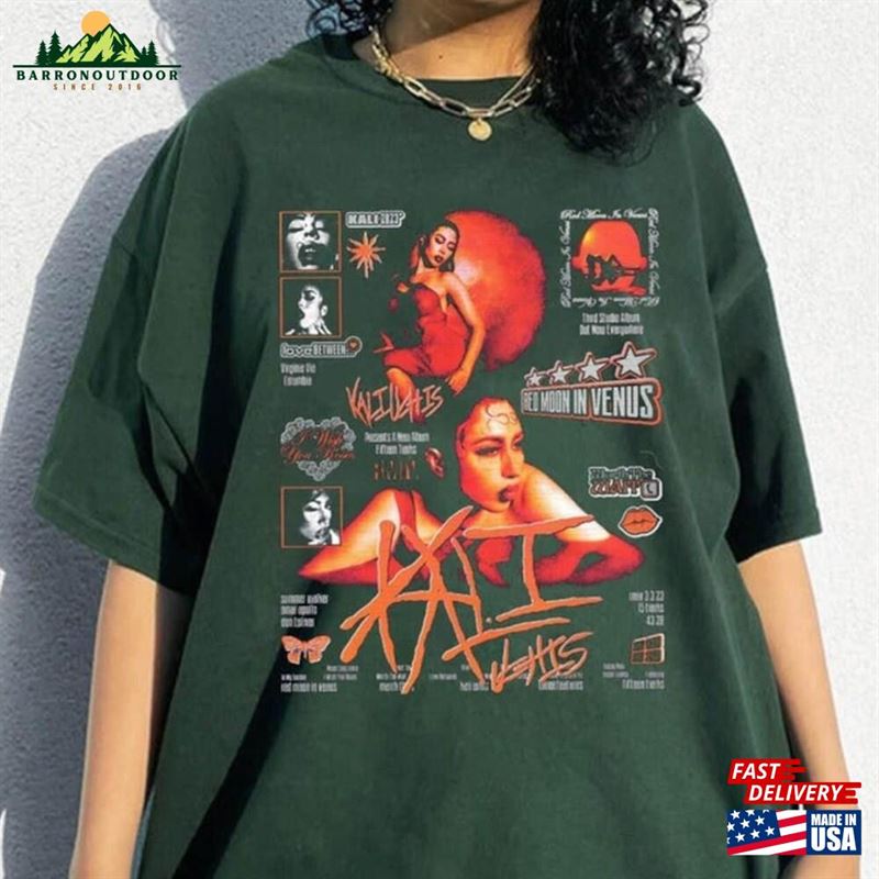 Kali Red Uchi Moon In Venus Fall Tour Unisex Shirt World 2023 Hoodie T-Shirt Kali Red Uchi Moon In Venus Fall Tour Unisex Shirt World 2023 Hoodie T-Shirt
