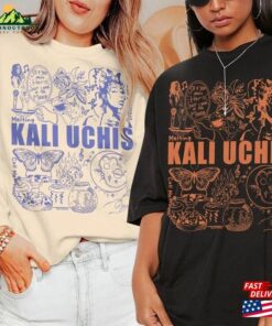 Kali Uchis Doodle Art Shirt Vintage Red Moon In Venus Merch Album Lyrics Sweatshirt Hoodie T-Shirt