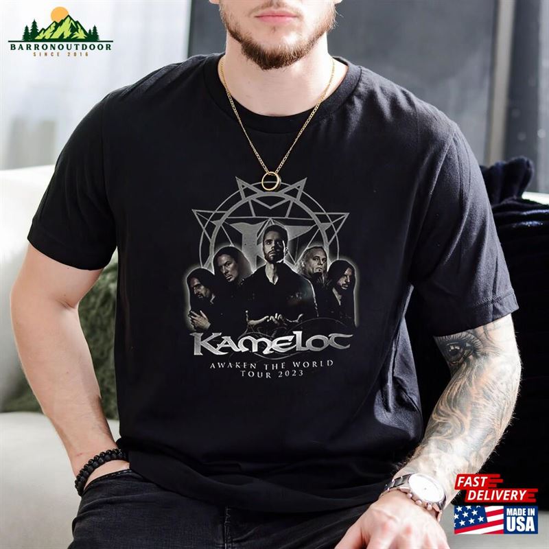 Kamelot Band Shirt Awaken The World Tour 2023 North America T-Shirt Hoodie Kamelot Band Shirt Awaken The World Tour 2023 North America T-Shirt Hoodie