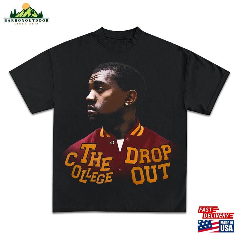 Kanye West T Shirt The College Dropout Album Cover Art Tour Merch Rare Collectible Hip Hop Rap Tee Hoodie Sweatshirt Kanye West T Shirt The College Dropout Album Cover Art Tour Merch Rare Collectible Hip Hop Rap Tee Hoodie Sweatshirt