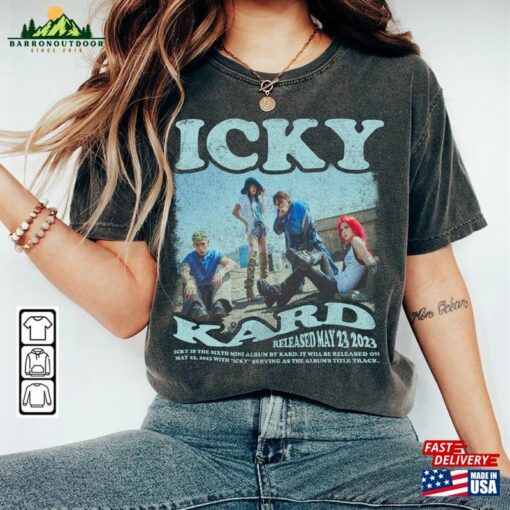 Kard Kpop Shirt Icky Album Sweatshirt V12 Vintage Retro Graphic Tee Music Unisex Gifts Fan Hoodie Classic